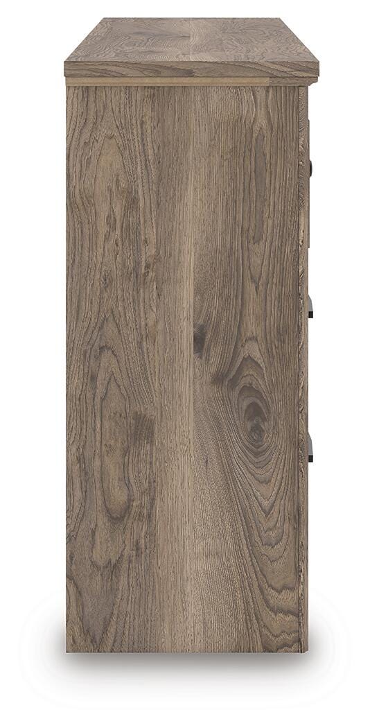Rusticott Queen Poster Bed, Dresser and Nightstand
