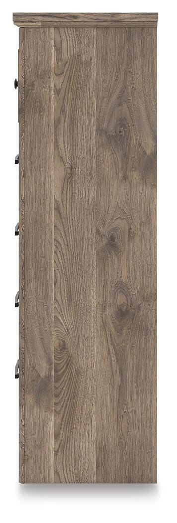 Rusticott Poster Bed Set - King, Dresser and Chest