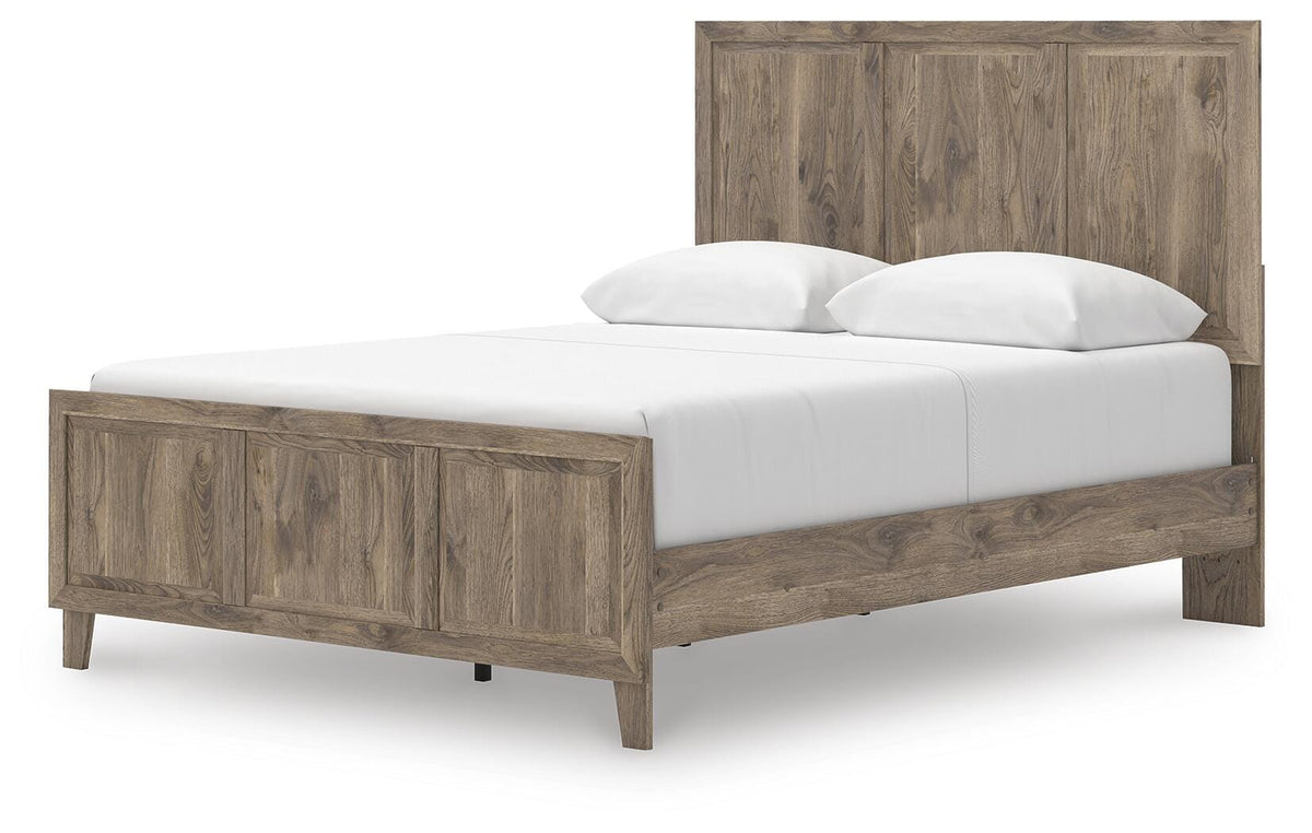 Rusticott Queen Panel Bed, Dresser and Nightstand