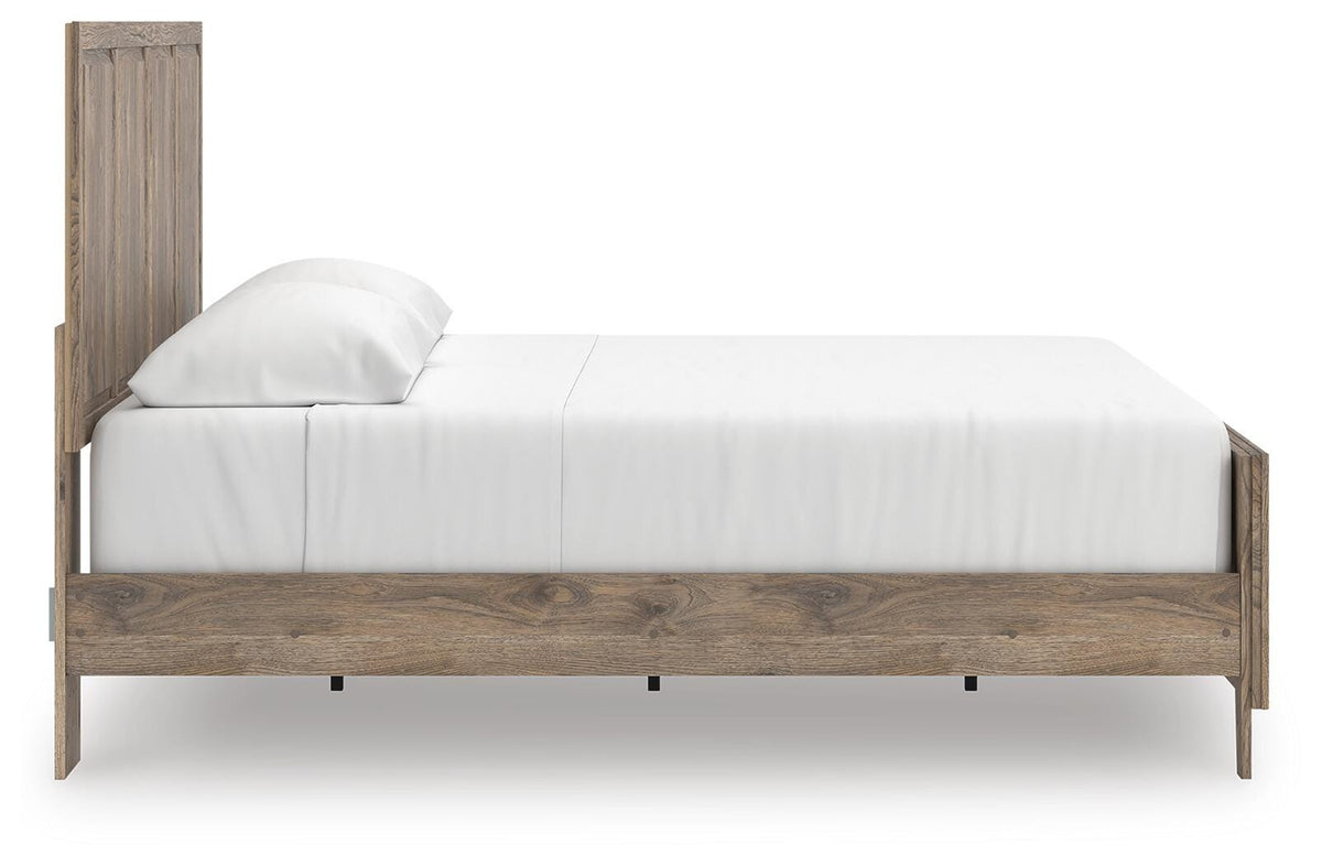 Rusticott King Panel Bed, Dresser, Mirror and Nightstand