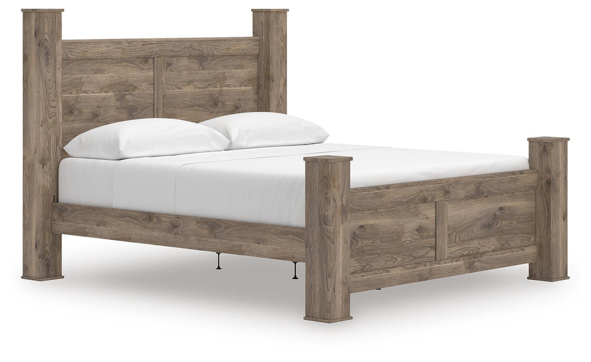 Rusticott Poster Bed Set - King, Dresser