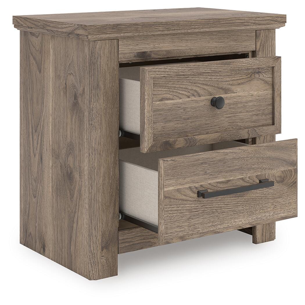 Rusticott Queen Poster Bed, Dresser, Mirror and Nightstand
