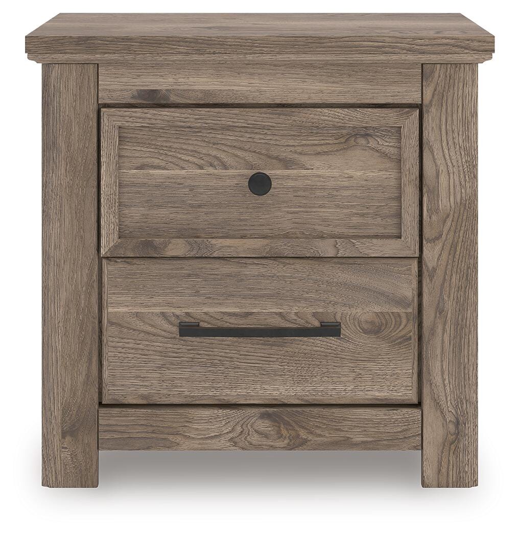 Rusticott Queen Poster Bed, Dresser, Mirror and Nightstand