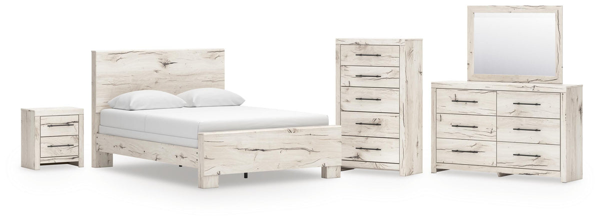 Lawroy Panel Bed Set - Queen, Dresser, Mirror, Chest and Nightstand