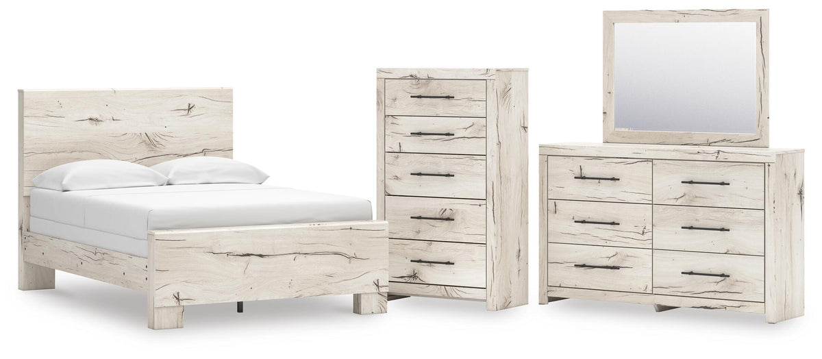 Lawroy Panel Bed Set - Full, Dresser, Mirror and Chest