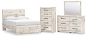 Lawroy Full Panel Storage Bed, Dresser, Mirror and Chest