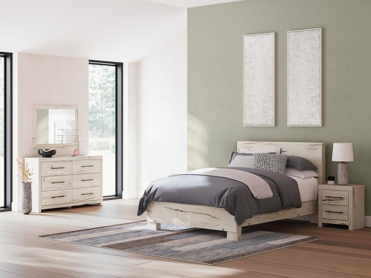 Lawroy Panel Bed Set - Queen, Dresser, Mirror and Nightstand