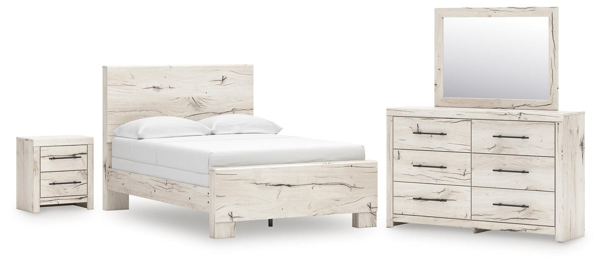 Lawroy Panel Bed Set - Full, Dresser, Mirror and Nightstand