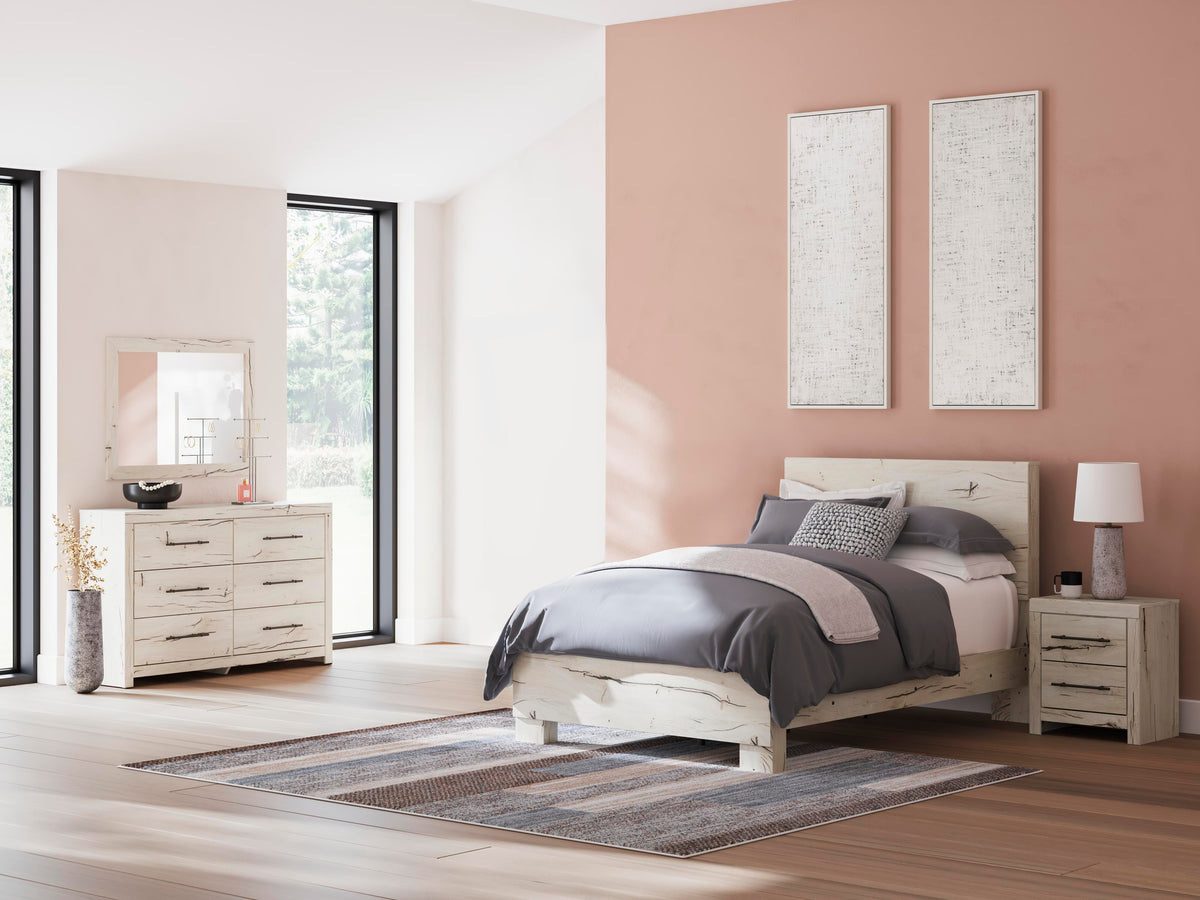 Lawroy Panel Bed Set - Full, Dresser, Mirror and Nightstand