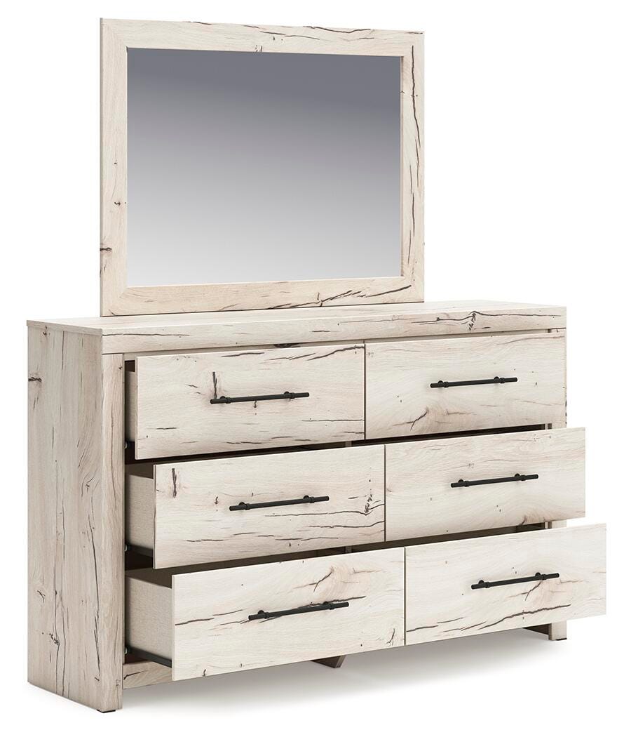 Lawroy King Panel Storage Bed, Dresser, Mirror, Chest and 2 Nightstands