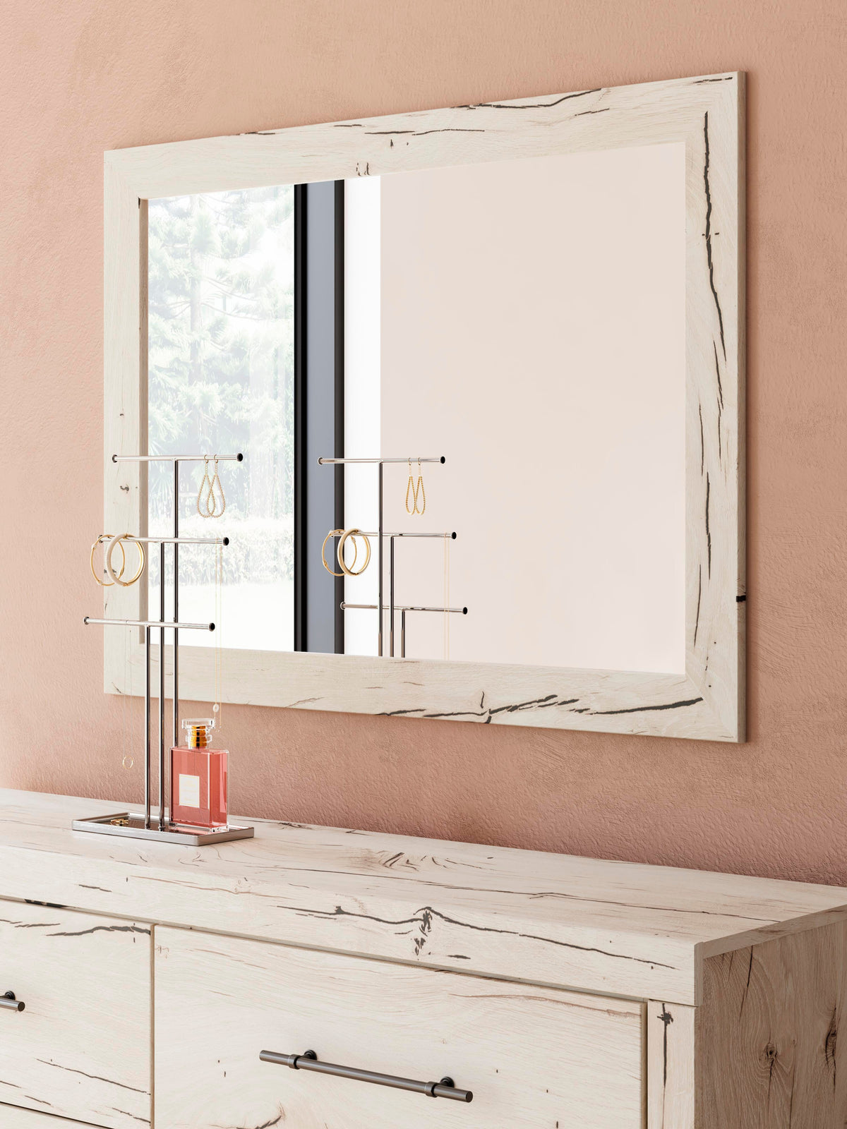 Lawroy Panel Bed Set - Queen, Dresser and Mirror