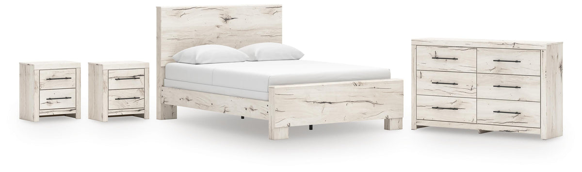 Lawroy Panel Bed Set - Queen, Dresser and 2 Nightstands