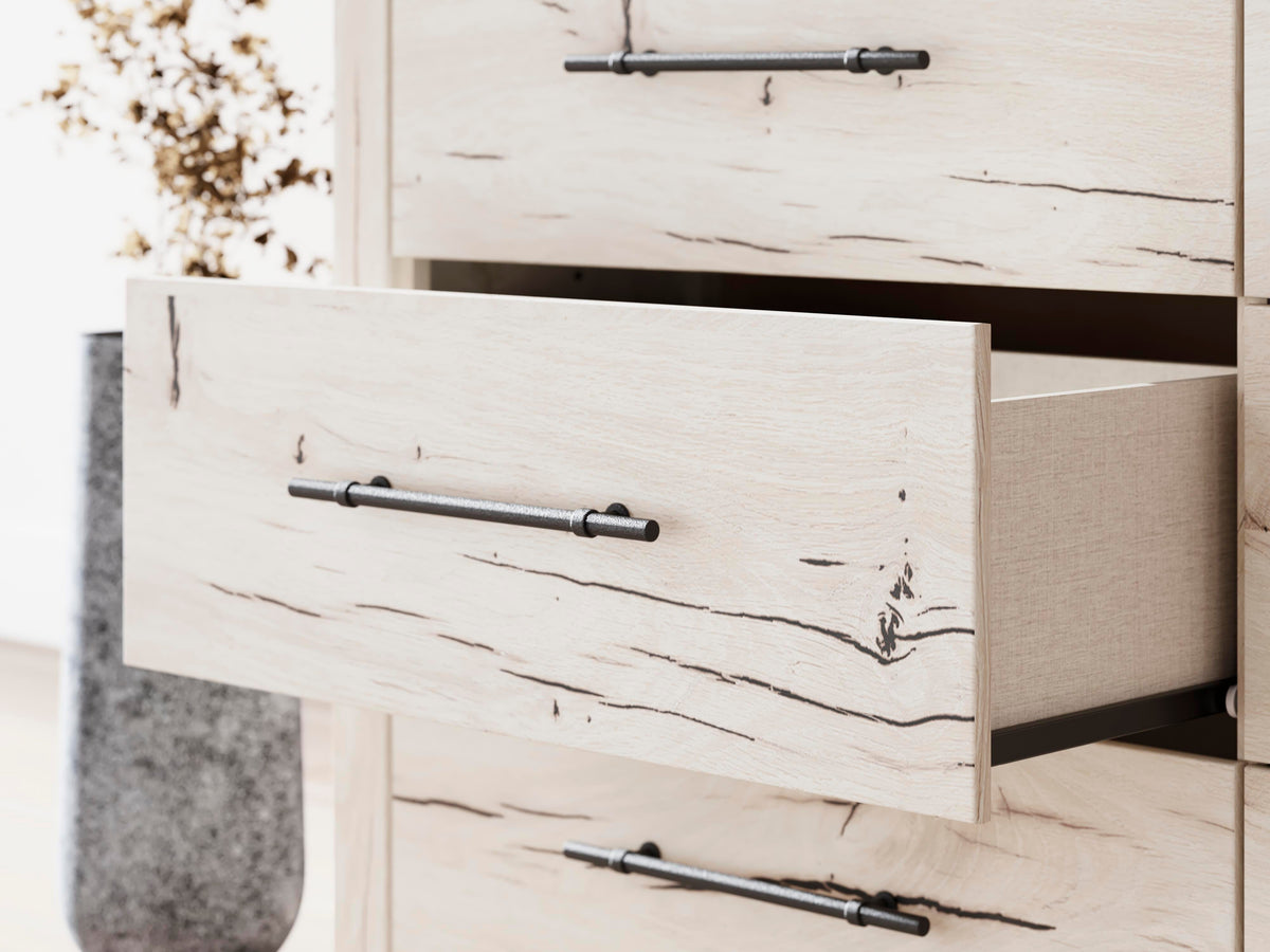 Lawroy King Panel Bed with Storage and Dresser