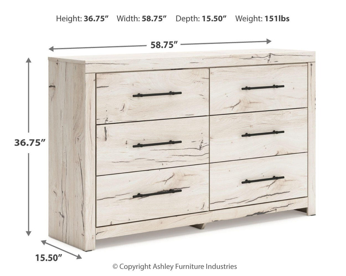 Lawroy Queen Panel Bed with Storage, Dresser and 2 Nightstands