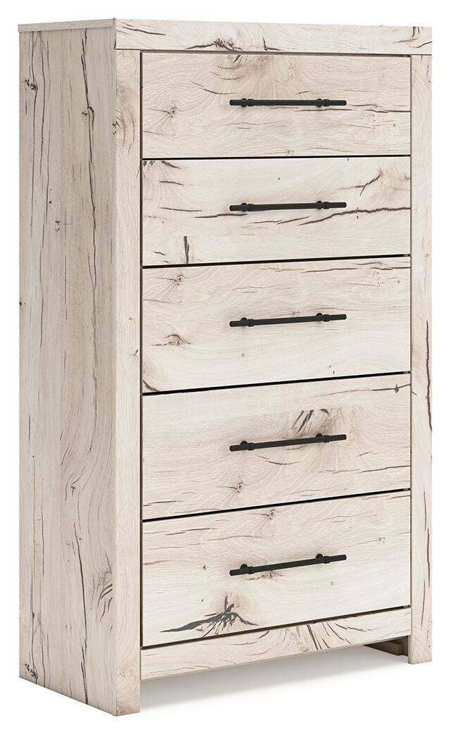 Lawroy King Panel Bed, Dresser, Mirror, Chest and Nightstand