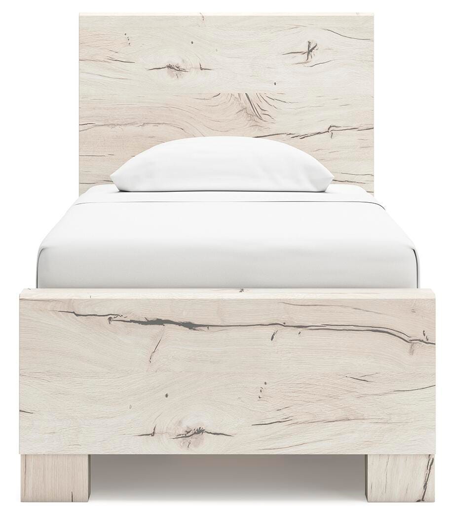 Lawroy Twin Panel Bed with Storage and Nightstand