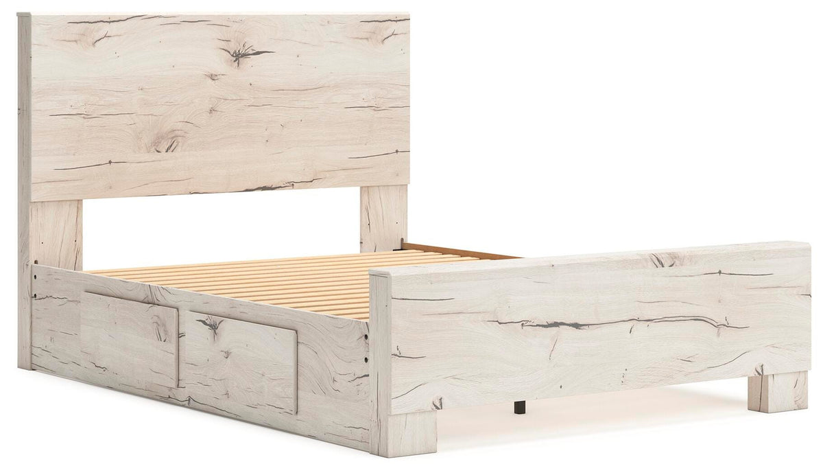Lawroy Queen Panel Bed with Storage, Dresser, Mirror, Chest and 2 Nightstands