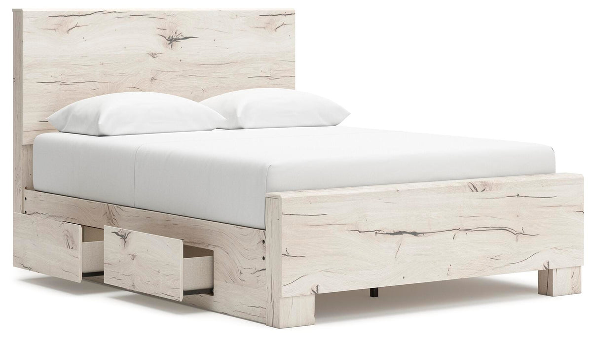 Lawroy Queen Panel Bed with Storage, Dresser, Mirror, Chest and 2 Nightstands
