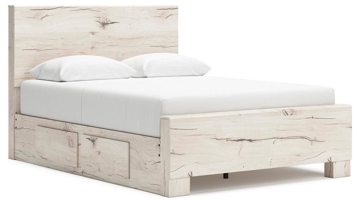 Lawroy Queen Panel Bed with Storage, Dresser, Mirror, Chest and 2 Nightstands