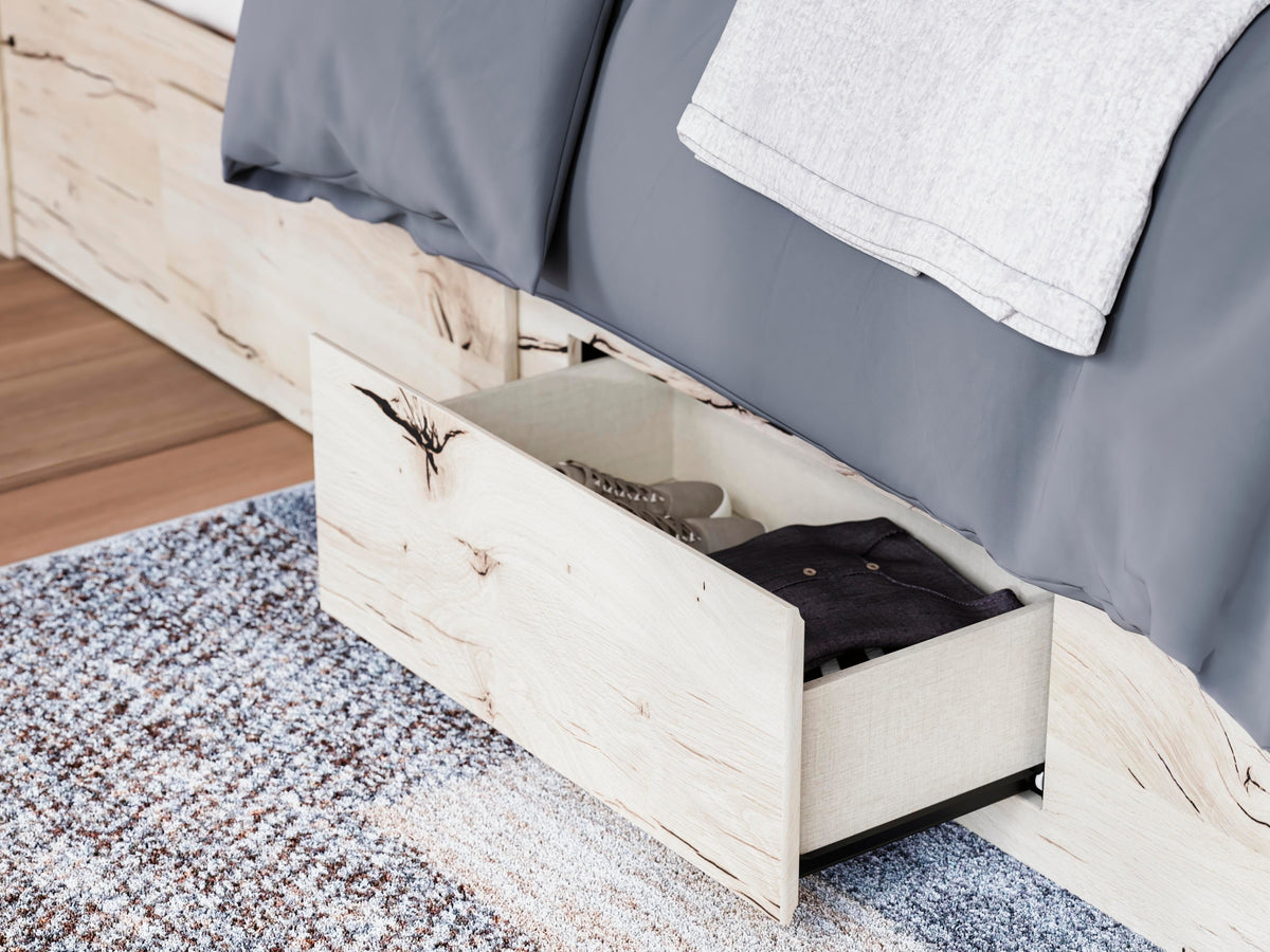 Lawroy Queen Panel Bed with Storage, Dresser, Mirror, Chest and 2 Nightstands