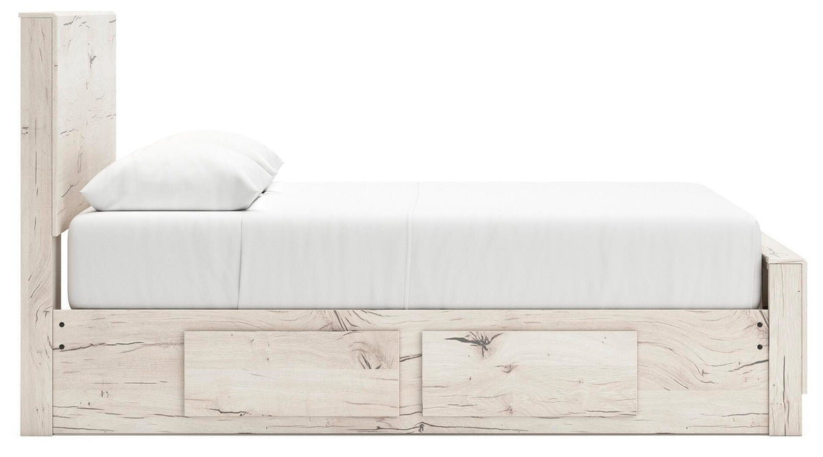 Lawroy Queen Panel Bed with Storage, Dresser, Mirror, Chest and Nightstand