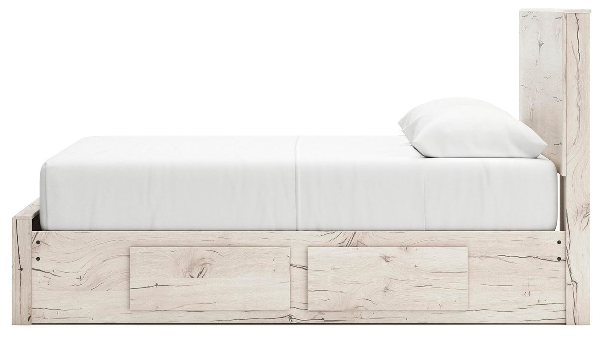 Lawroy Queen Panel Storage Bed, Dresser, Mirror and Nightstand