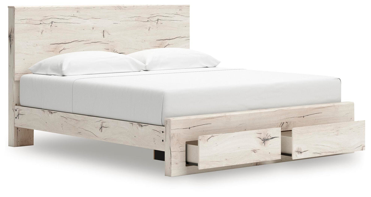Lawroy King Panel Storage Bed, Dresser, Mirror, Chest and 2 Nightstands