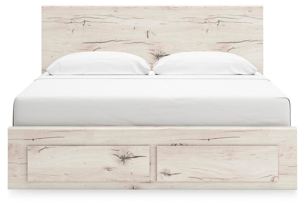 Lawroy King Panel Storage Bed, Dresser, Mirror, Chest and 2 Nightstands