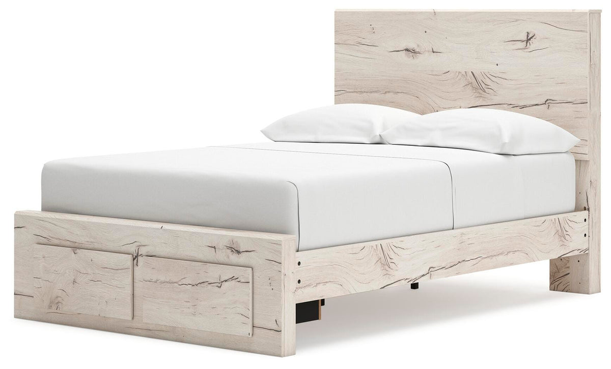 Lawroy Full Panel Storage Bed, Dresser, Mirror and 2 Nightstands