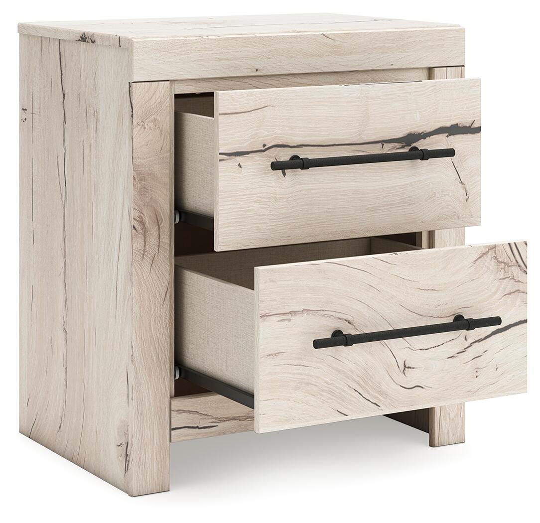 Lawroy Twin Panel Bed with Storage and Nightstand