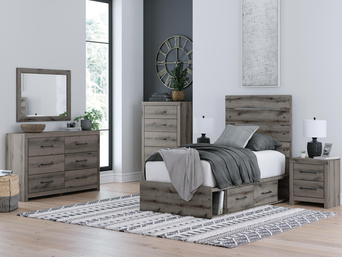 Graystorm Queen Panel Storage Bed
