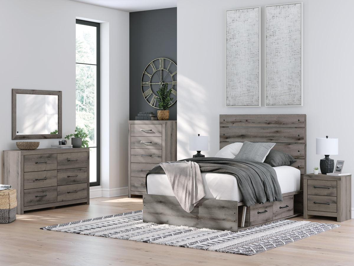 Graystorm Queen Panel Storage Bed