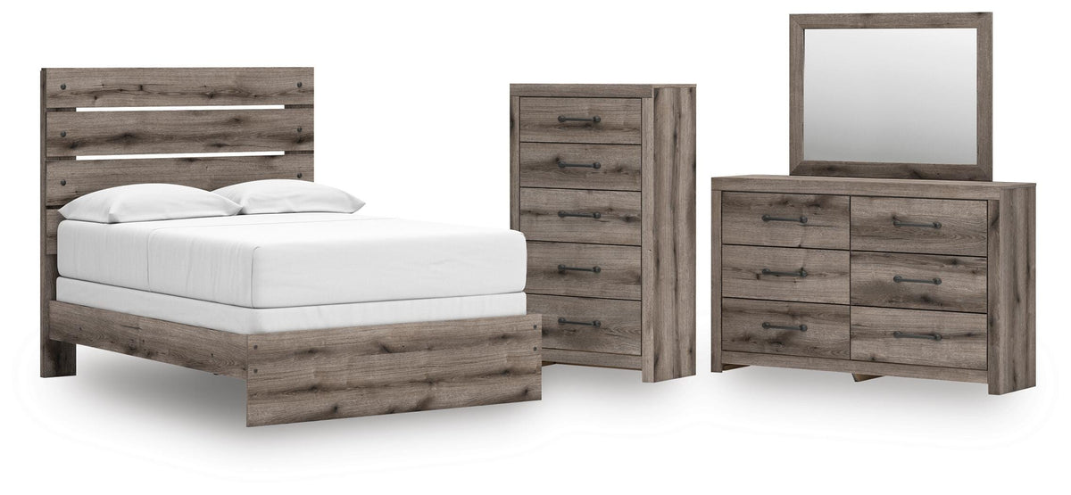 Graystorm Panel Bed Set - Full, Dresser, Mirror and Chest