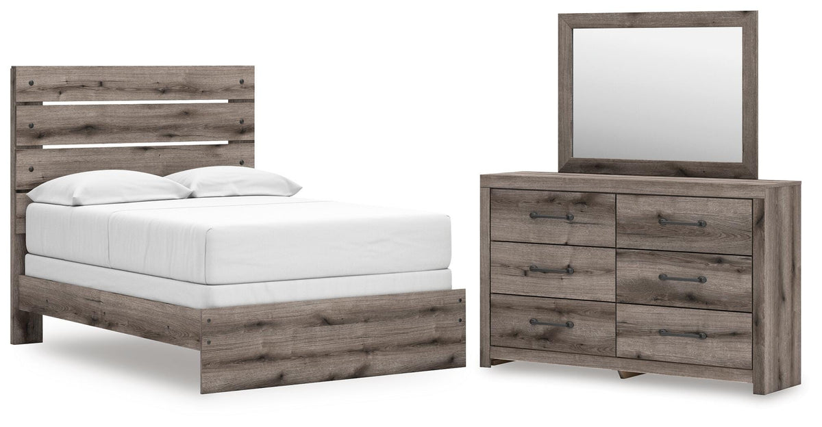 Graystorm Panel Bed Set - Full, Dresser and Mirror
