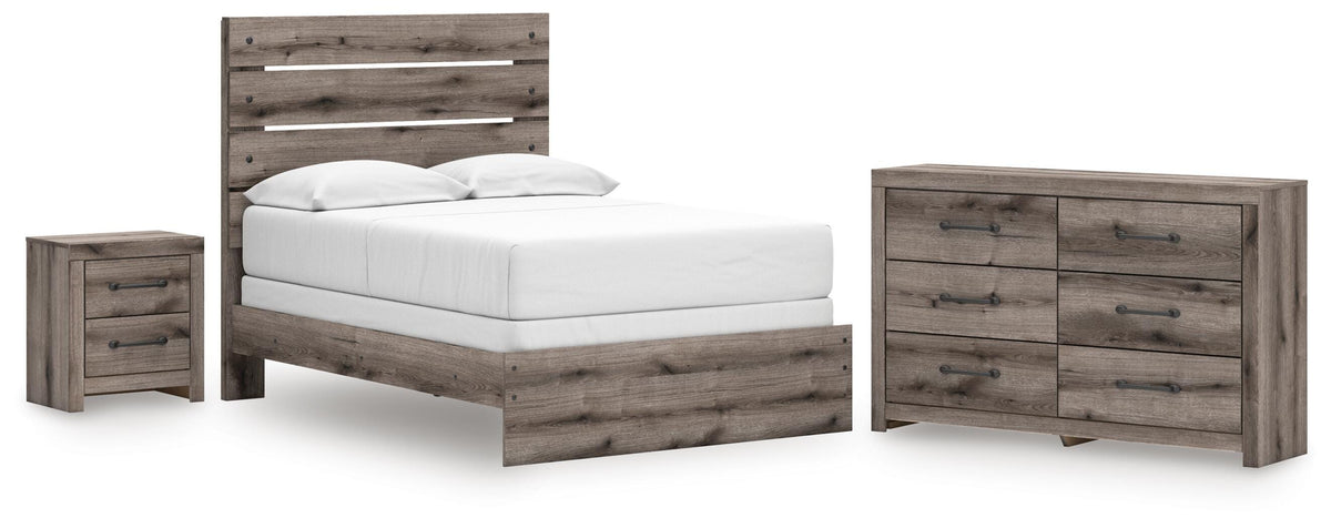 Graystorm Panel Bed Set - Full, Dresser and Nightstand