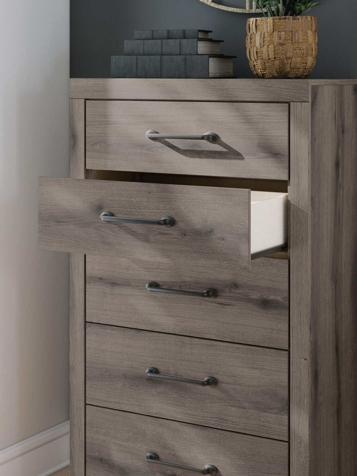 Graystorm Panel Bed Set - Full, Dresser, Mirror and Chest