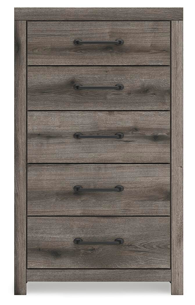 Graystorm Panel Bed Set - Full, Dresser, Mirror and Chest