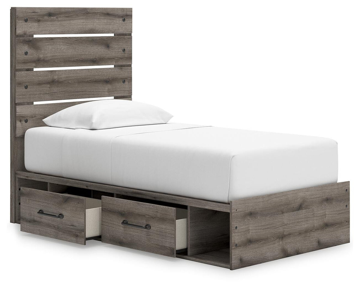 Graystorm Queen Panel Storage Bed