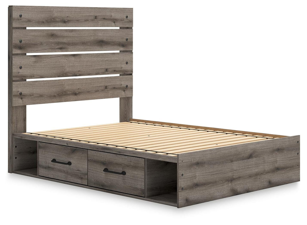 Graystorm Queen Panel Storage Bed