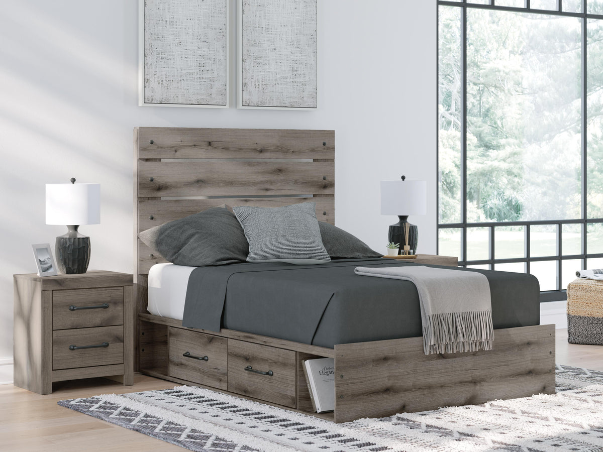 Graystorm Queen Panel Storage Bed