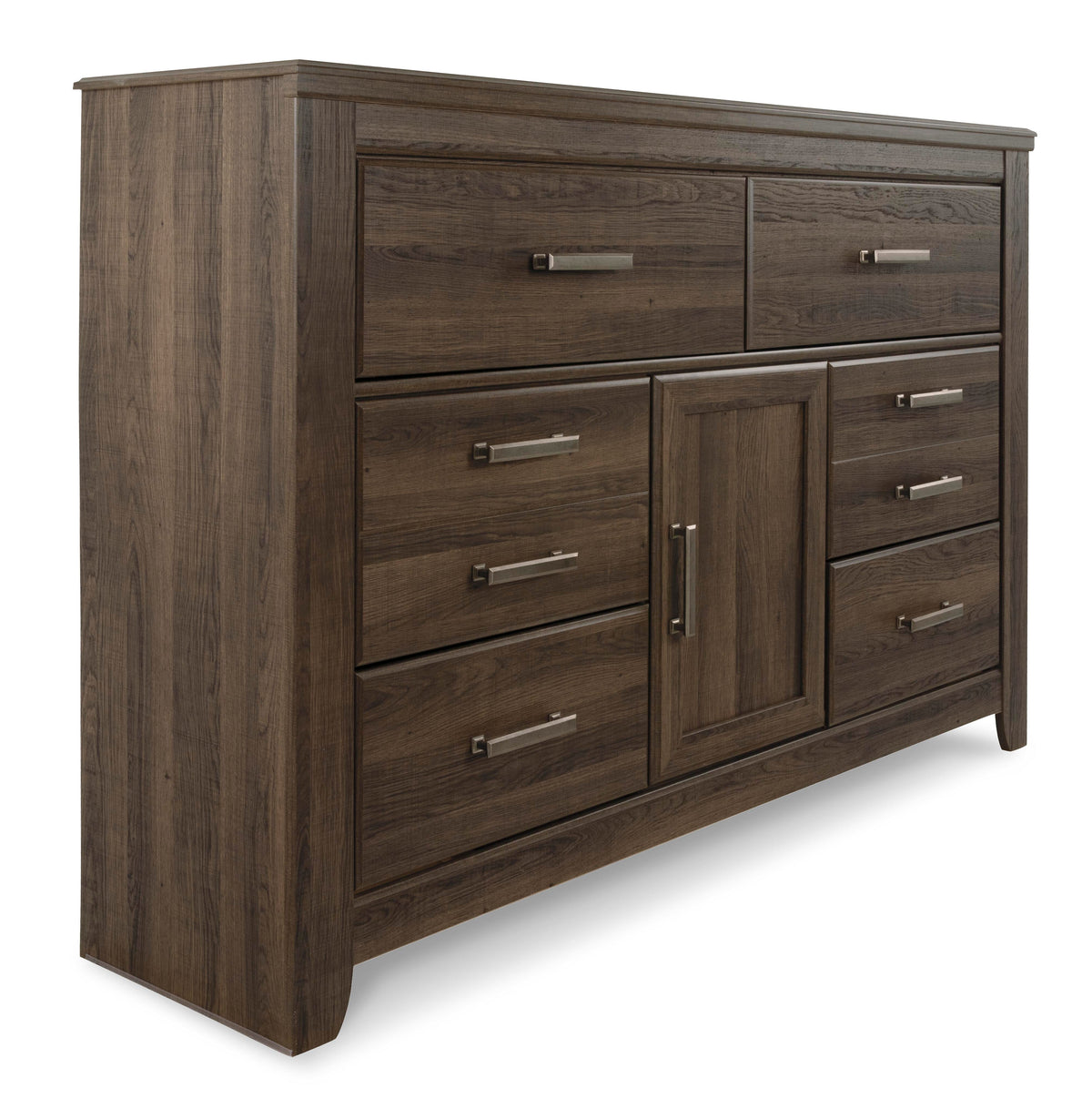Juararo Panel Bed Set - California King, Mirrored Dresser