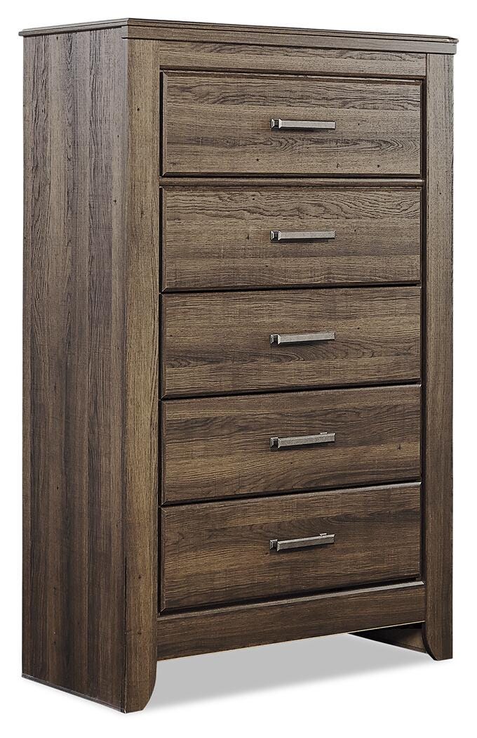 Juararo Panel Bed Set - King, Mirrored Dresser and Chest