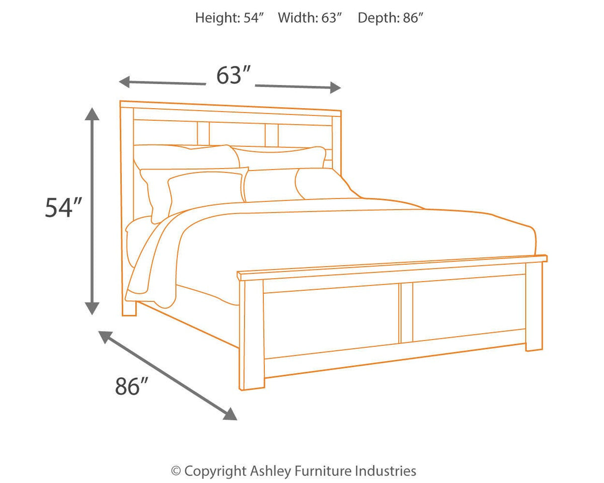 Juararo Queen Panel Bed, Dresser and Mirror