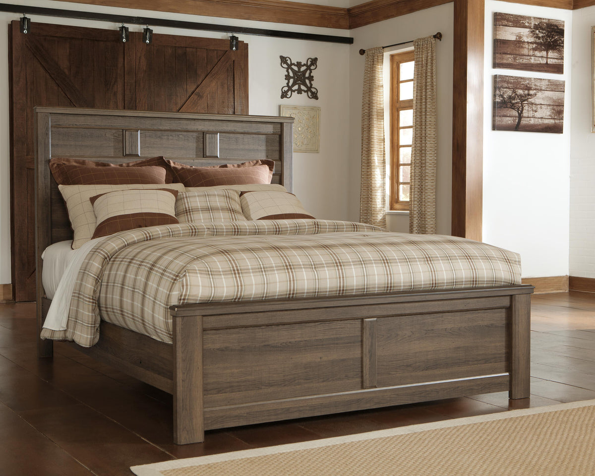 Juararo Queen Panel Bed, Dresser and Mirror