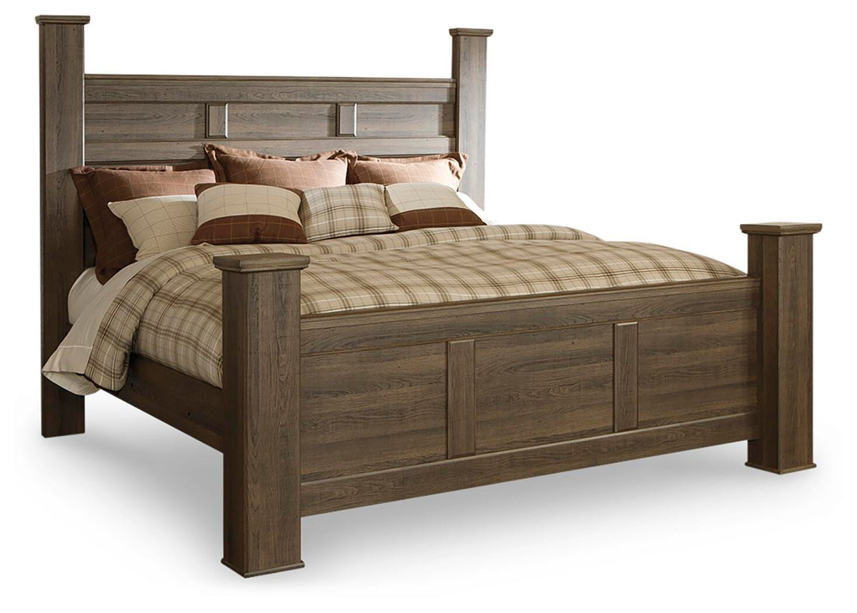 Juararo King Poster Bed, Dresser and 2 Nightstands