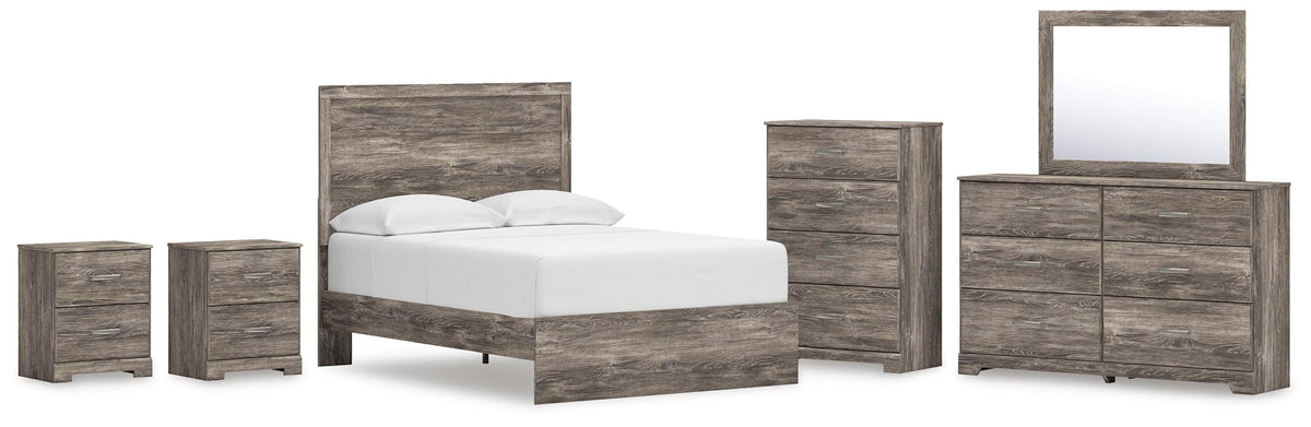 Ralinksi Panel Bed Set - Full, Dresser, Mirror, Chest and 2 Nightstands