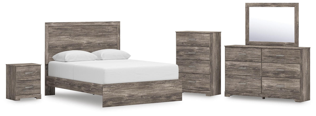 Ralinksi Panel Bed Set - Queen, Dresser, Mirror, Chest and Nightstand
