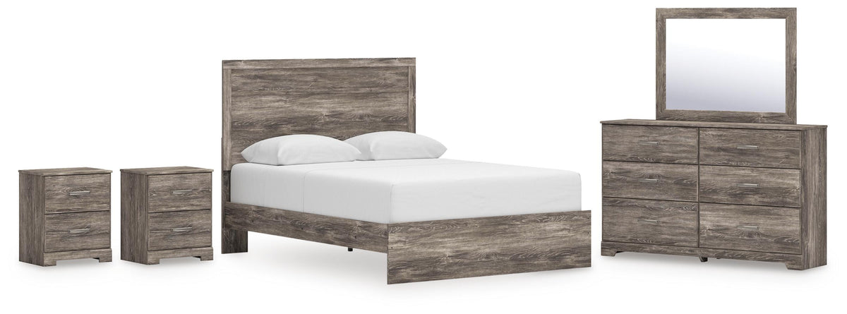 Ralinksi Panel Bed Set - Queen, Dresser, Mirror and 2 Nightstands