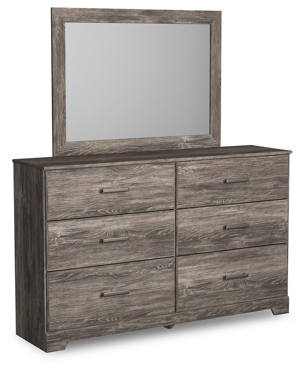 Ralinksi Panel Bed Set - Twin, Mirrored Dresser
