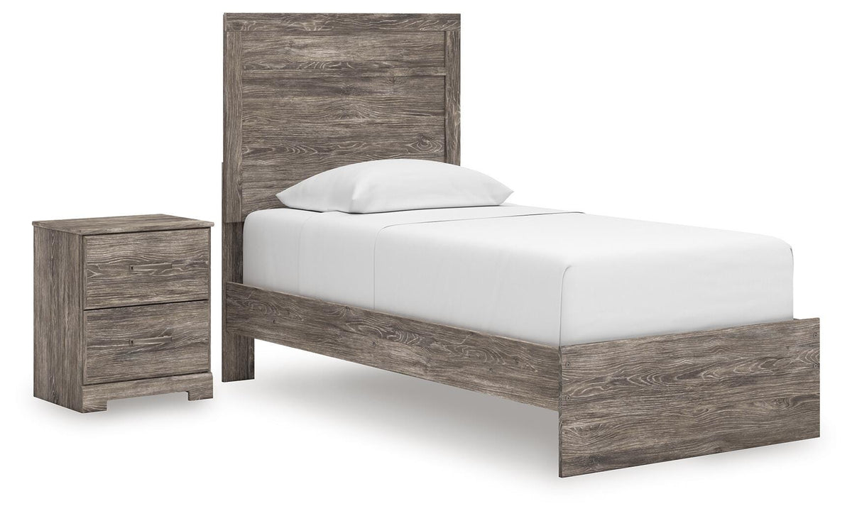 Ralinksi Panel Bed Set - Twin, Nightstand